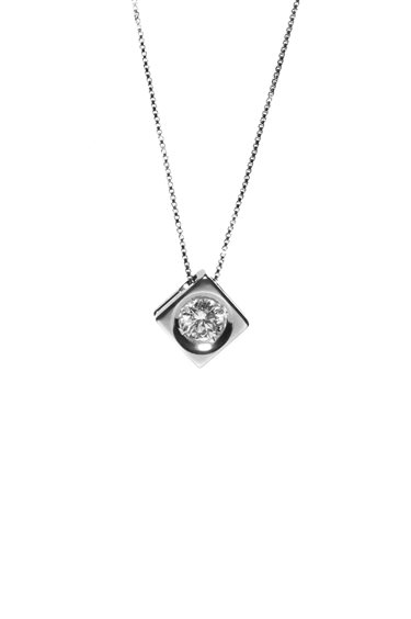 Collana Promesse Donna in Oro bianco Diamante 0.15 Ct PPLW015 - PPLW015